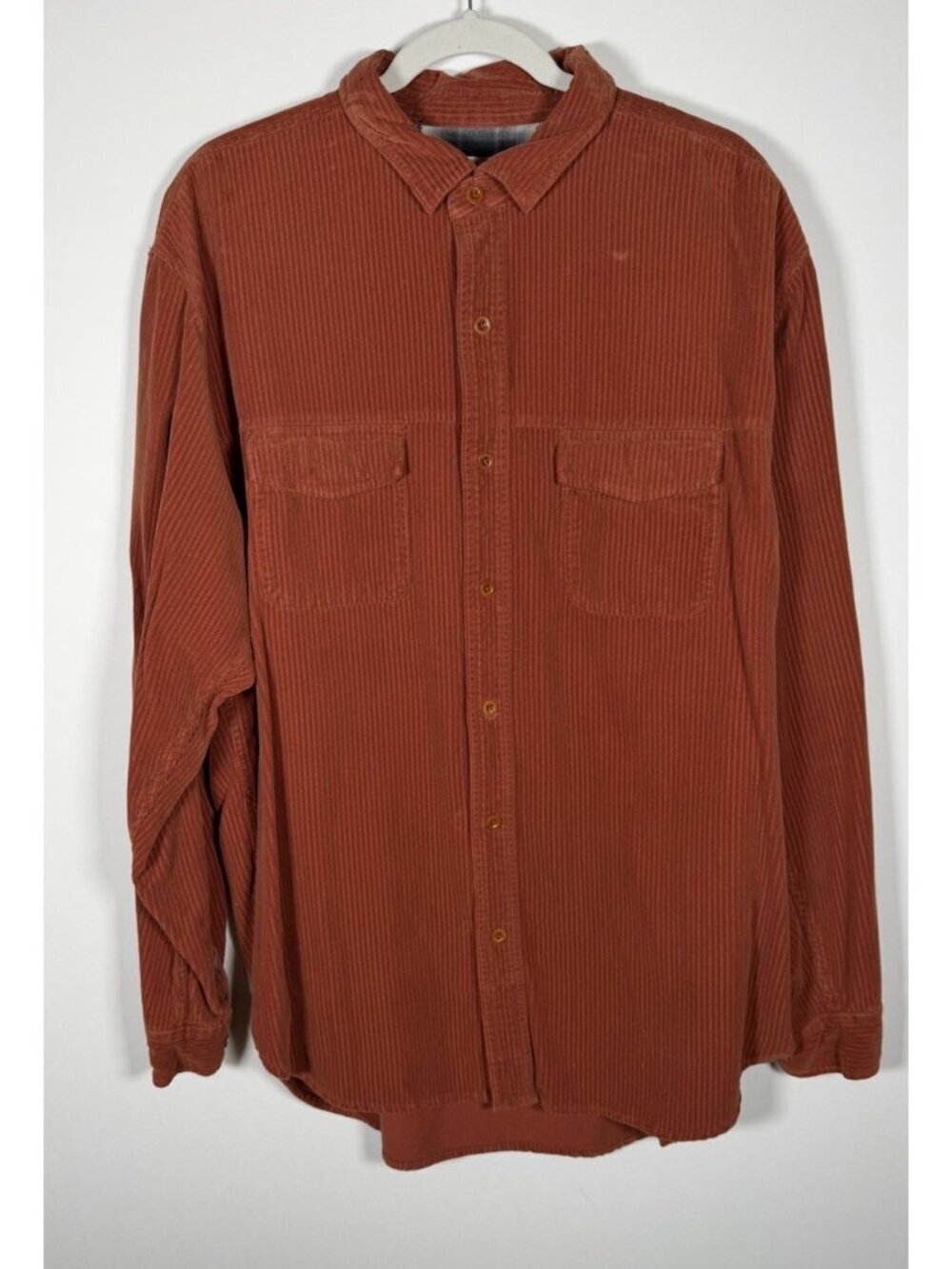 The Territory Ahead Sundance rust brown corduroy shirt XL gorpcore camping retro
